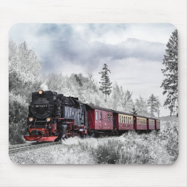 Awesome Steam Locomotive Mouse Mat (Front)