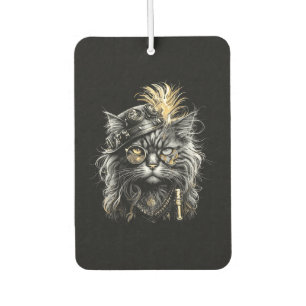 Awesome Steampunk Cat  Car Air Freshener