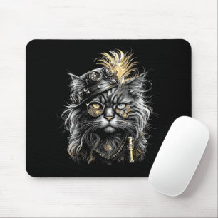 Awesome Steampunk Cat Mouse Mat