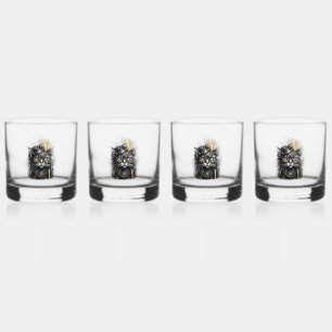 Awesome Steampunk Cat Whiskey Glass