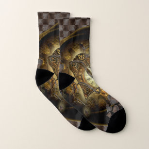 Awesome steampunk hearts socks