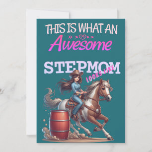  Awesome Stepmom Cowgirl Mother's Day Personalised Card
