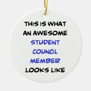 awesome student council member ceramic tree decoration