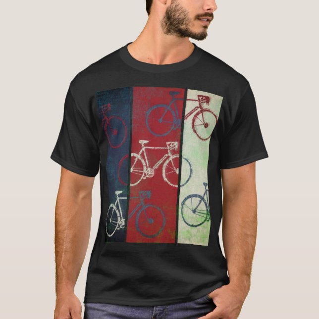 awesome & stylish t-shirt of bicycles (Front)
