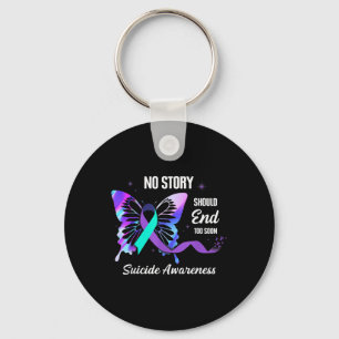 Awesome Suicide Prevention Survivor Ribbon Awarene Key Ring
