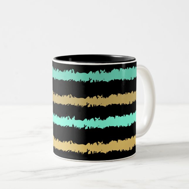 Awesome Summer Pattern Two-Tone Coffee Mug (Front Right)