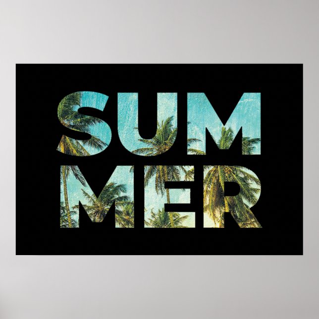 Awesome Summer Tropical Typography | Poster (Front)