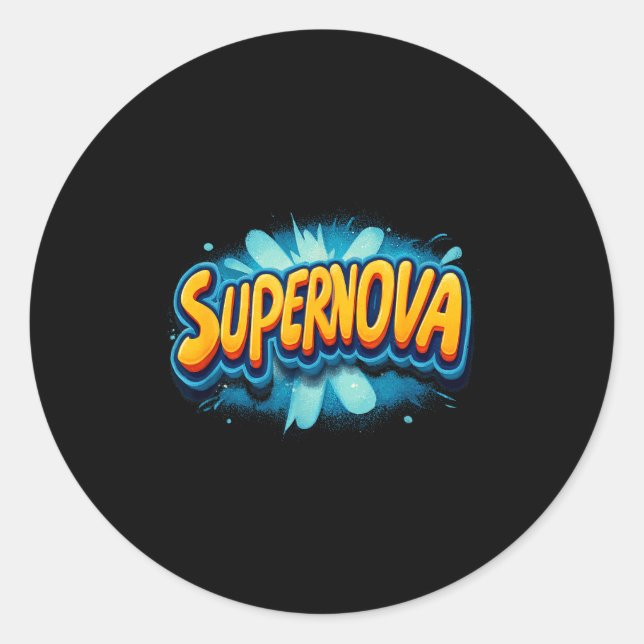 Awesome Supernova Costume For Boys And Girls  Classic Round Sticker (Front)