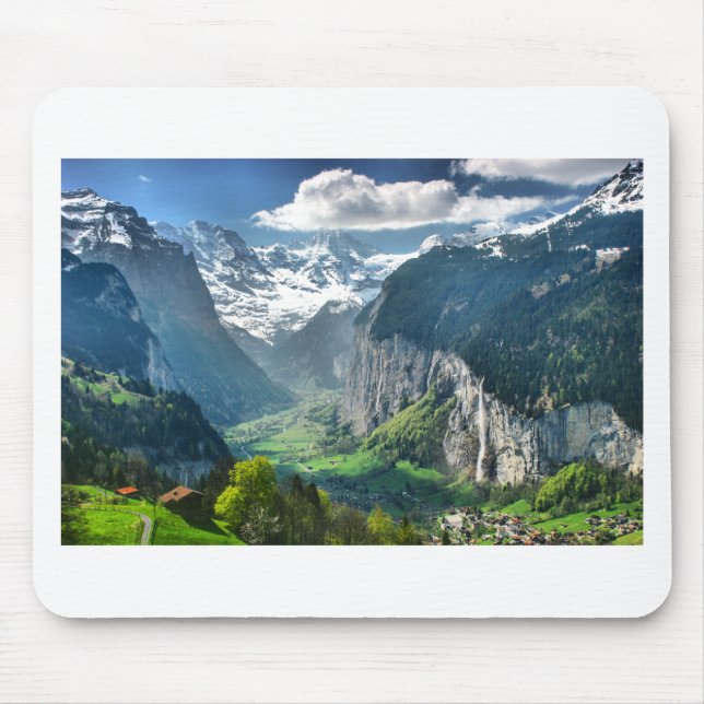 Awesome Switzerland Alps Mouse Mat (Front)