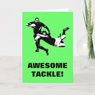 Awesome tackle,Rugby Card