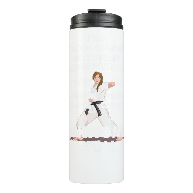 Awesome Taekwondo Mum Athletic Mother Martial Arti Thermal Tumbler (Front)