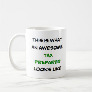 awesome tax preparer coffee mug