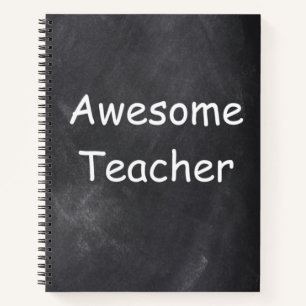 Awesome Teacher Chalkboard Design Gift Idea Notebook