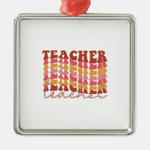 Awesome Teacher Metal Tree Decoration