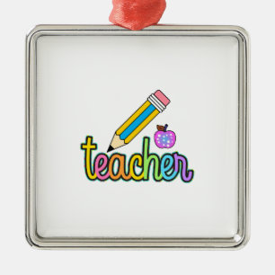 Awesome Teacher Metal Tree Decoration