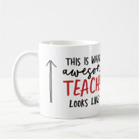 Awesome teacher modern typography gift