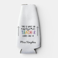 Awesome teacher modern typography rainbow