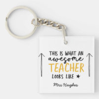 Awesome teacher modern typography yellow gift