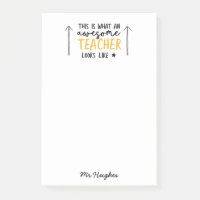 Awesome teacher modern typography yellow gift