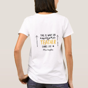 Awesome teacher modern yellow typography gift T-Shirt