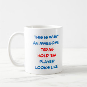 awesome texas hold 'em player coffee mug