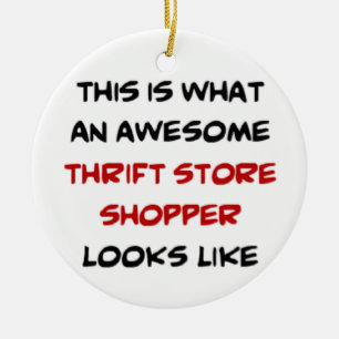 awesome thrift store shopper ceramic tree decoration