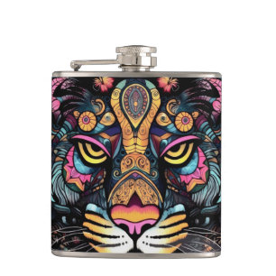Awesome Tiger Head  Hip Flask