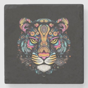 Awesome Tiger Head  Stone Coaster