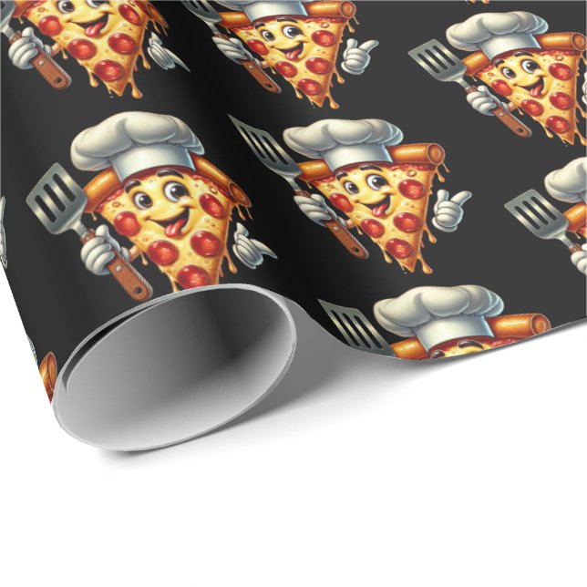 Awesome tiled pizza baking party  wrapping paper (Roll Corner)
