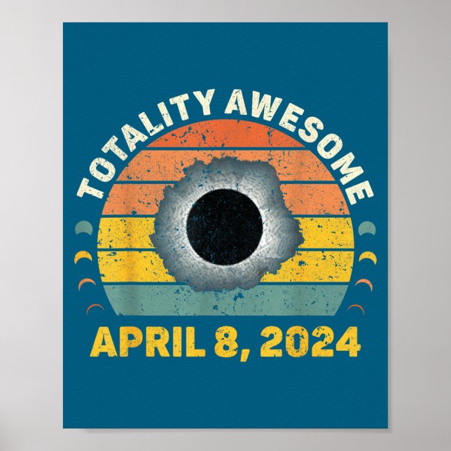 Awesome Totality Vintage Totality Spring Solar Poster (Front)