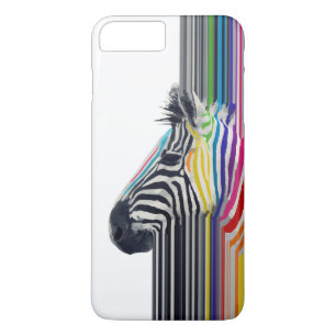 awesome trendy colourful vibrant stripes zebra iPhone 8 plus/7 plus case
