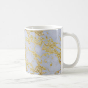 Awesome trendy modern faux gold glitter marble coffee mug