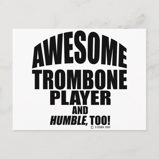 Awesome Trombone Player Postcard (Front)