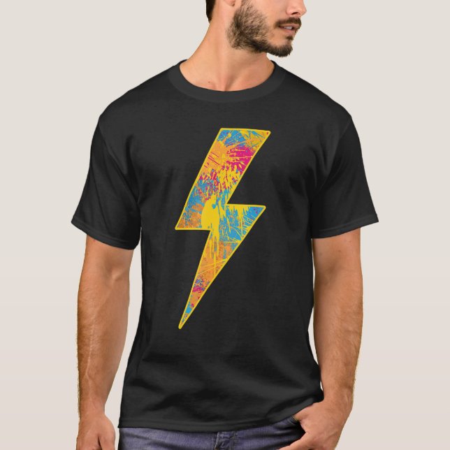 Awesome TROPICAL BLAST Lightning Bolt T-Shirt (Front)