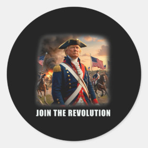 Awesome Trump Patriotic Revolution 2024 President  Classic Round Sticker