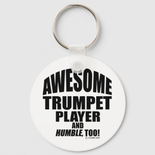 Awesome Trumpet Player Key Ring