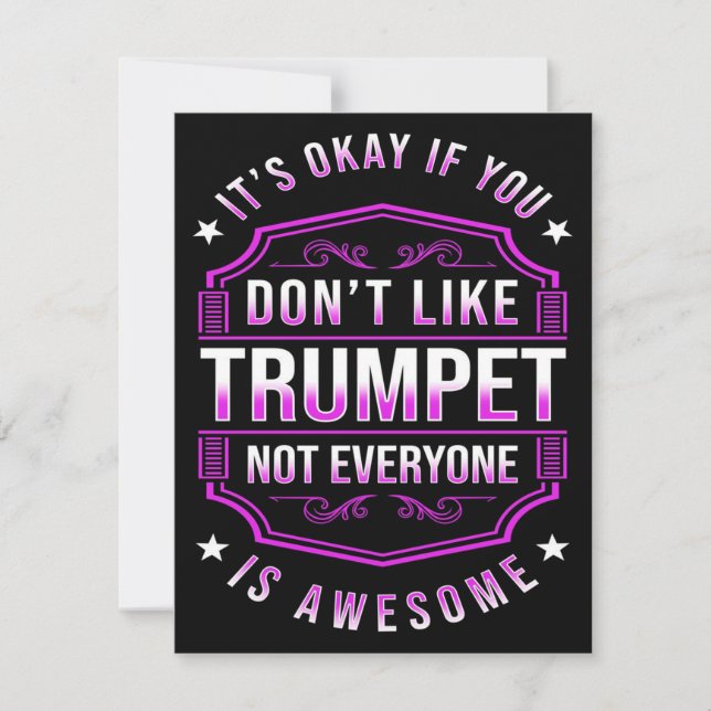 Awesome Trumpet Players Invitation (Front)