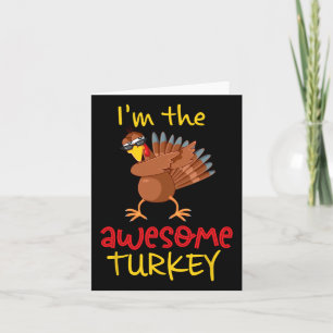 Awesome Turkey Matching Family Group Thanksgiving  Card