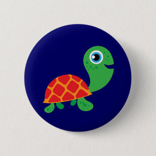 Awesome Turtle 6 Cm Round Badge