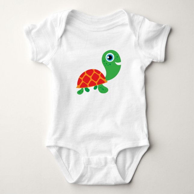 Awesome Turtle Baby Bodysuit (Front)