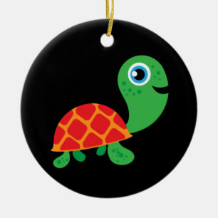 Awesome Turtle Ceramic Tree Decoration