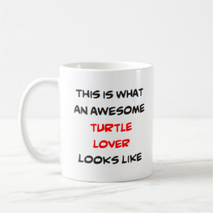 awesome turtle lover coffee mug