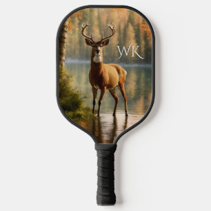Awesome Twelve Point Buck Autumn Waters Personal Pickleball Paddle