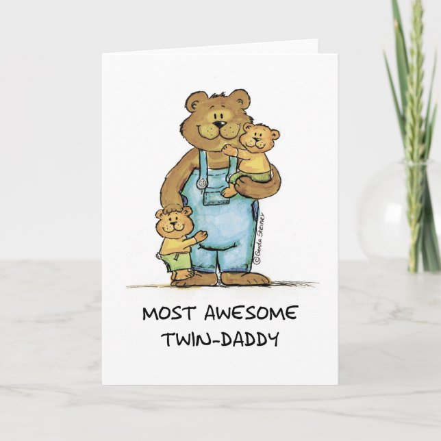 Awesome Twin Daddy Card (Front)