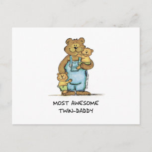 Awesome Twin Daddy Postcard