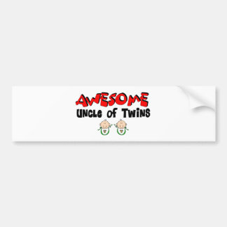 AWESOME UNCLE of TWINS Bumper Sticker