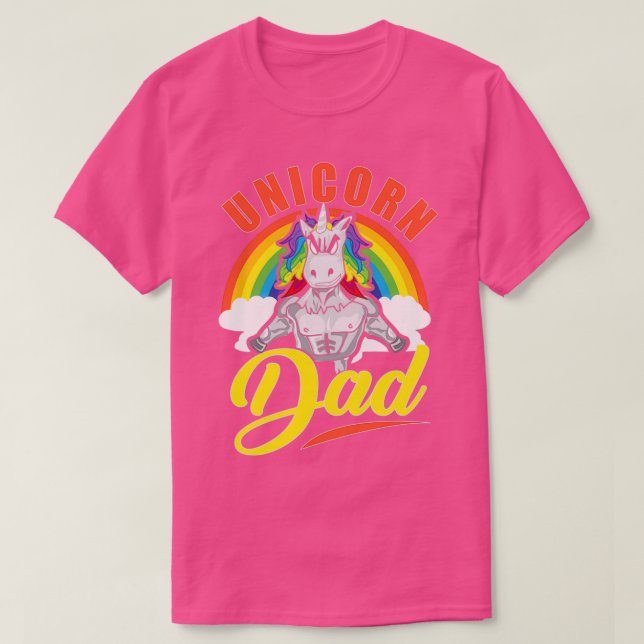Awesome Unicorn Dad Cool Unicorn Dads T-Shirt (Design Front)