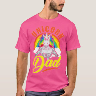Awesome Unicorn Dad Cool Unicorn Dads T-Shirt
