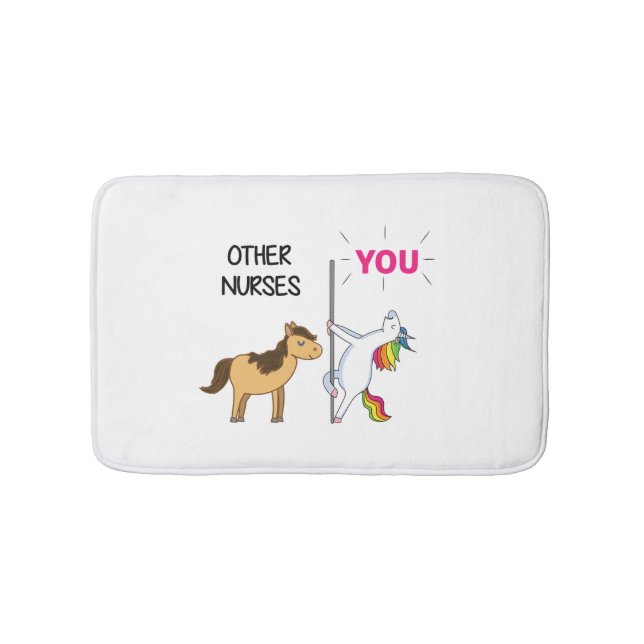 Awesome Unicorn Gift  For Nurse    Bath Mat (Front)