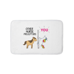 Awesome Unicorn Gift For Nurse Preceptor Bath Mat
